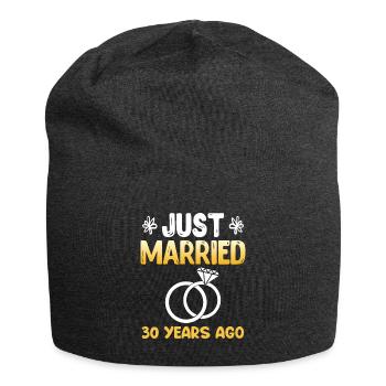 Vient de se marier 30 ans 30e anniversaire de mariage - Bonnet en jersey - charbon - Devant