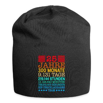 Silberhochzeit 25 Jahre verheiratet - Jersey-Beanie - Schwarz - Vorne