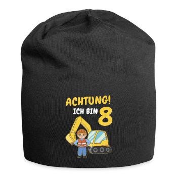 Geburtstagsgeschenk 8 Jahre Geburtstagskind - Jersey-Beanie - Schwarz - Vorne