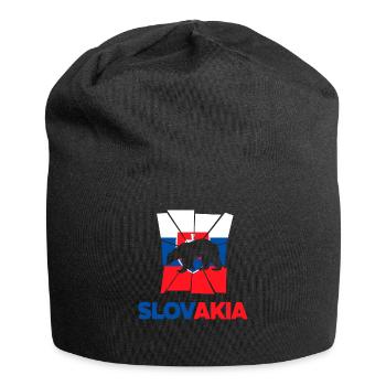 Slovak Slovakia Slovak Flag Quote - Jersey Beanie - black - Front