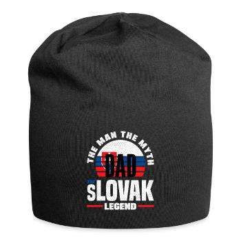Slovak Slovakia Slovak Flag Quote - Jersey Beanie - black - Front