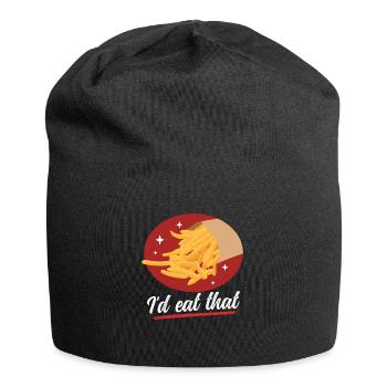 Frites restauration rapide frites restauration rapide cadeau - Bonnet en jersey - noir - Devant