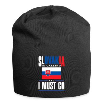Slovak Slovakia Slovak Flag Quote - Jersey Beanie - black - Front