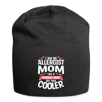 Je suis une mère allergologue comme une mère normale mais - Bonnet en jersey - noir - Devant