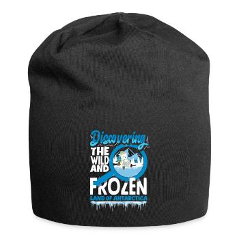 Discovering the wild and frozen land of Antarctica - Jersey Beanie - black - Front