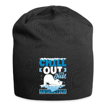 Chill out it's just Antarctica - Jersey Beanie - black - Front