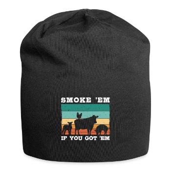 Smok 'em If You Got 'em Meat Saison des barbecues - Bonnet en jersey - noir - Devant