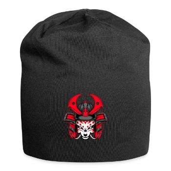 Kitsun Vaporwave Japanische Kami Vaporwave Kitsune - Jersey-Beanie - Schwarz - Vorne