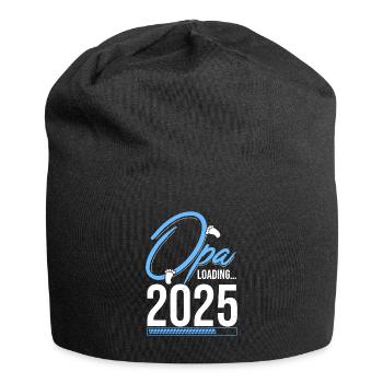 Opa Loading 2025 Babyankündigung Geburt Familienop - Jersey-Beanie - Schwarz - Vorne
