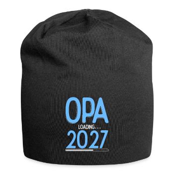 Opa Loading 2027 Babyankündigung Geburt Schwangers - Jersey-Beanie - Schwarz - Vorne