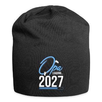 Opa Loading 2027 Babyankündigung Geburt Familienop - Jersey-Beanie - Schwarz - Vorne