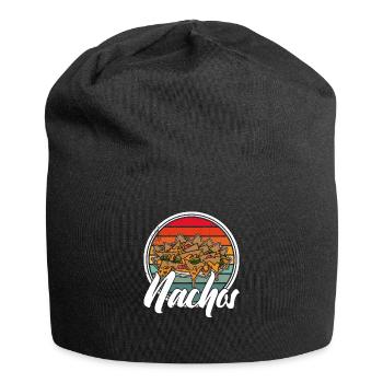 Cheese Nachos Jalapenos Mexico Mexican cuisine - Jersey-Beanie - Schwarz - Vorne