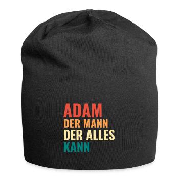 Adam Der Mann Der Alles Kann Vorname Adam - Jersey-Beanie - Schwarz - Vorne