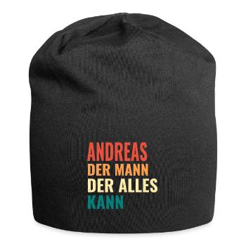 Andreas Der Mann Der Alles Kann Vorname Andreas - Jersey-Beanie - Schwarz - Vorne