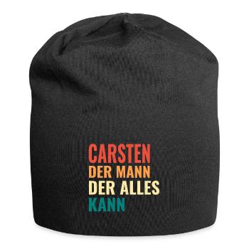 Carsten Der Mann Der Alles Kann Vorname Carsten - Jersey-Beanie - Schwarz - Vorne