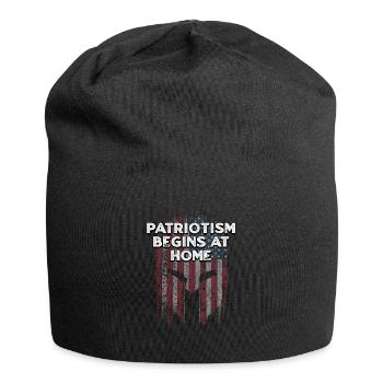 Le patriotisme commence à la maison le 4 juillet américain - Bonnet en jersey - noir - Devant