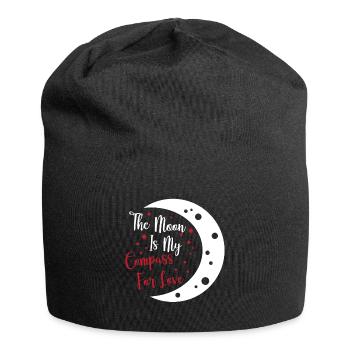 Conceptions romantiques de l’âme sœur de la lune pour un - Bonnet en jersey - noir - Devant