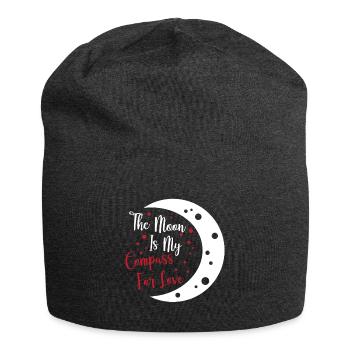 Conceptions romantiques de l’âme sœur de la lune pour un - Bonnet en jersey - charbon - Devant