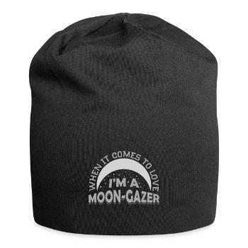Conceptions romantiques de l’âme sœur de la lune pour un - Bonnet en jersey - noir - Devant