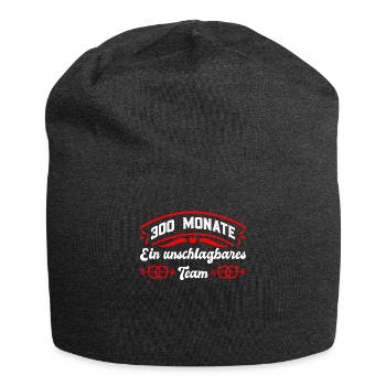 25 Jahre unschlagbares Team Silberhochzeit - Jersey-Beanie - Anthrazit - Vorne