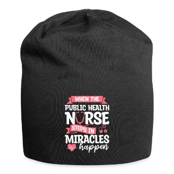Wenn die Krankenschwester des öffentlichen Gesundheitswesens Wunder vollzieht - Jersey-Beanie - Schwarz - Vorne