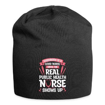 Everybody Is A Good Nurse Until The Real Public - Jersey Beanie - black - Front