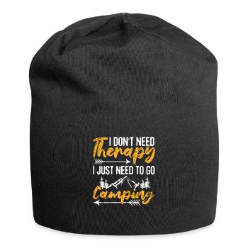 Je n’ai pas besoin de thérapie, j’ai juste besoin de camper - Bonnet en jersey - noir - Devant