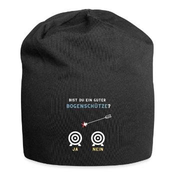 Bist du ein guter Bogenschütze ja nein - Jersey-Beanie - Schwarz - Vorne