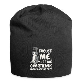 Katzenliebhaber Überdenker Haustier Überdenker - Jersey-Beanie - Schwarz - Vorne