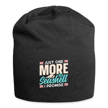 Nur Noch Eine Muschel Ich Verspreche Es Muscheln - Jersey-Beanie - Schwarz - Vorne