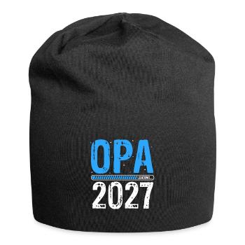 Opa Loading 2027 Babyankündigung Geburt Babygesche - Jersey-Beanie - Schwarz - Vorne