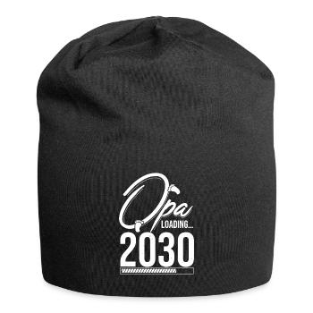 Opa Loading 2030 Babyankündigung Geburt Babygesche - Jersey-Beanie - Schwarz - Vorne