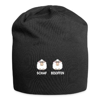 Schaf Besoffen Mallorca Party Saufen Biertrinker - Jersey-Beanie - Schwarz - Vorne