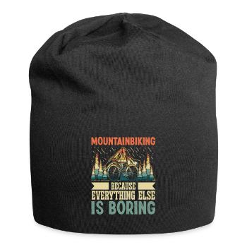 Mountain biking because everything else - Jersey Beanie - black - Front