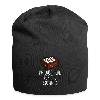 Brownie Essen Backen Lustige Brownies Liebhaber Bäcker - Jersey-Beanie - Schwarz - Vorne