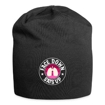 Face Down Sats Up Respiratory Therapist - Jersey Beanie - black - Front