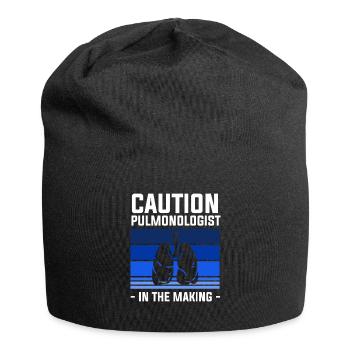 Vorsicht Pneumologe in der Herstellung Pneumologie - Jersey-Beanie - Schwarz - Vorne