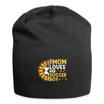 Maman aime - Bonnet en jersey - noir - Devant