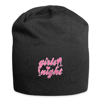 Mädels night - Jersey-Beanie - Schwarz - Vorne