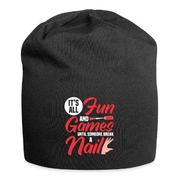 Nail Polish Nail Art Manicure Nail Salon Nails - Jersey Beanie - black - Front