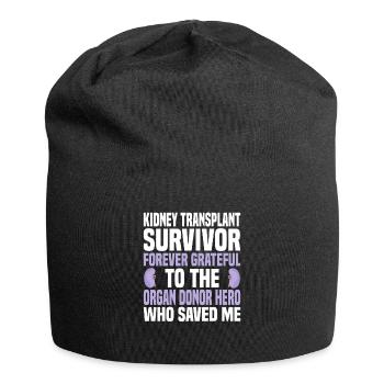 Kidney transplant Organ donor - Jersey Beanie - black - Front