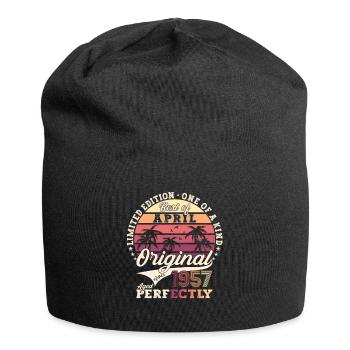 66. Geburtstag Mann Best of April Jahrgang 1957 - Jersey-Beanie - Schwarz - Vorne