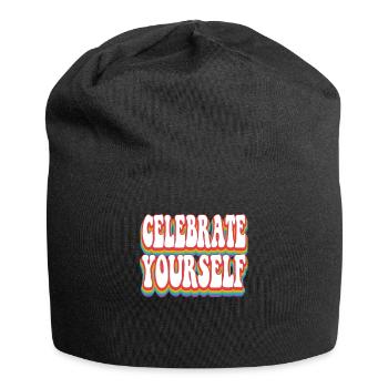 Feiere dich selbst - Pride Rainbow LGBTQ+ - Jersey-Beanie - Schwarz - Vorne