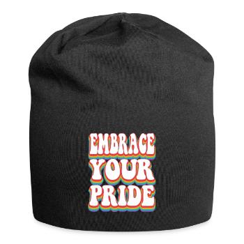 Umarme deinen Stolz - Pride Rainbow LGBTQ+ - Jersey-Beanie - Schwarz - Vorne