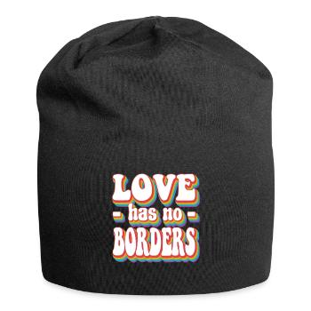 Liebe hat keine Grenzen Pride Regenbogen LGBTQ+ - Jersey-Beanie - Schwarz - Vorne