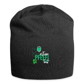 Team Pfeffi - Lustiges Party Pfefferminz - Jersey-Beanie - Schwarz - Vorne