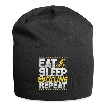 Riding a bike Eat Sleep Repeat Riding a bike - Jersey Beanie - black - Front