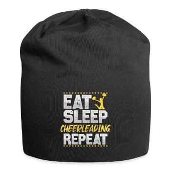 Cheerleading Eat Sleep Répétez Pompon Cheerleading - Bonnet en jersey - noir - Devant