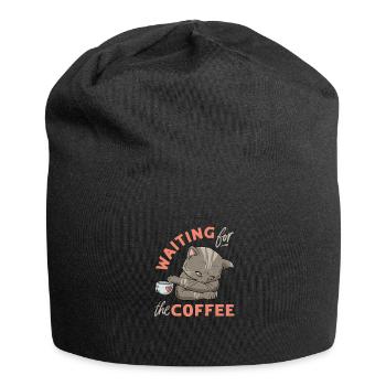 Conception de chat de café pour un accro au café - Bonnet en jersey - noir - Devant