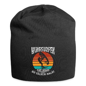 Wingsurfing Macht Mich Süchtig - Jersey-Beanie - Schwarz - Vorne